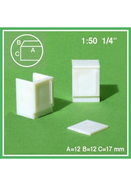 558115 1/50 Ölçek, Buzdolabı -Beyaz- 2 Adet