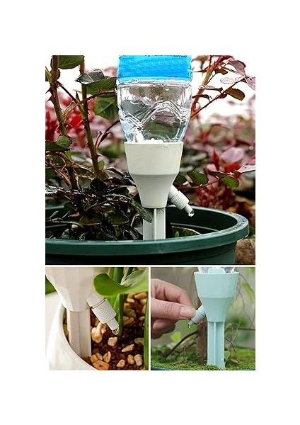 Ayarlanabilir Akış Hızına Sahip Damlama Sulama Çivileri 3lü Otomatik Bitki Sulama Aparatı Tüm Pet Şişelere Uyumlu indirimleri