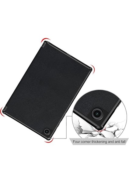 Samsung Galaxy Tab A8 10,5 Inç Için Kılıf, Poliüretan Deri Koruyucu Kılıf, Stant Fonksiyonlu Akıllı Kılıf Samsung Galaxy Tab A8 10,5 Inç SM-X200/X205/X207 2021 Tablet Için, Siyah indirimleri