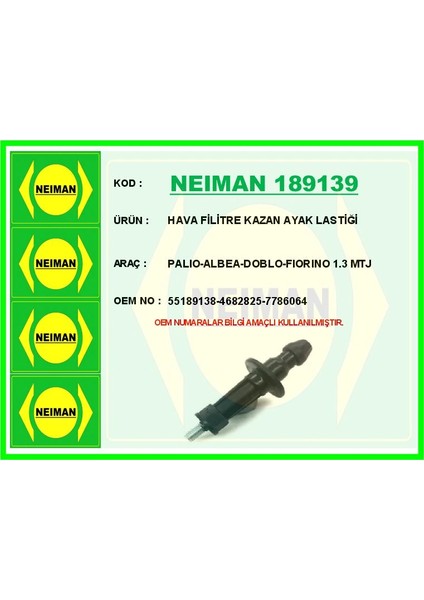 HAVA FİLTRE BAĞLANTI BRAKETİ PALIO-ALBEA-DOBLO-FIORINO 1.3 MTJ 55189138 (10 ADET)