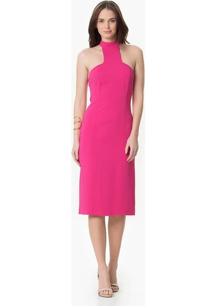 Boyun Ve Sırt Detaylı Elbise Fuşya Y1611060_003 fiyatları