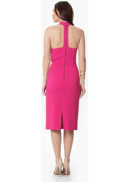 Boyun Ve Sırt Detaylı Elbise Fuşya Y1611060_003 indirimleri
