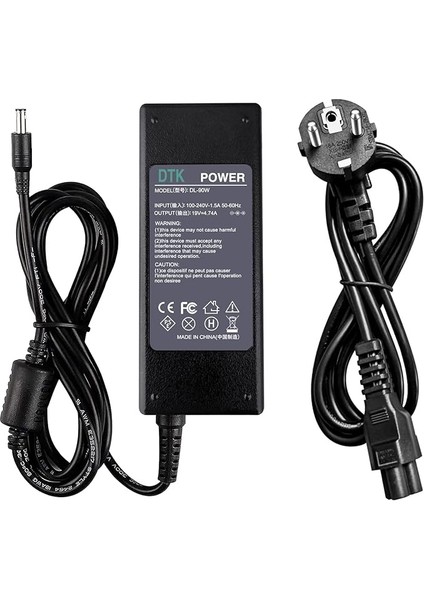 Şarj Cihazı 19V 4,74A 90W (19V 3,16A 60W Uyumlu) Notebook Laptop Şarj Kablosu Ac Adaptör Samsung Fiş Için: 5,5 * 3,0 mm