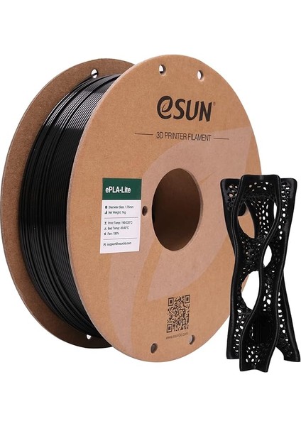 Pla Filament 1.75MM, Modifiye 3D Yazıcı Filament Pla, Boyutsal Doğruluk +/- 0.03MM, 1kg Makara (2.2 Lbs) 3D Yazıcılar Için 3D Baskı Filamenti (Siyah, 1kg)