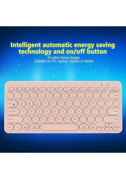 B380 Bluetooth Bağlantılı Ince Ergonomik Tasarım IPad Ile Uyumlu Taşınabiilir Telefon Tablet Için Türkçe Q Bluetooth Bağlantılı Klavye (Pembe) fırsatları