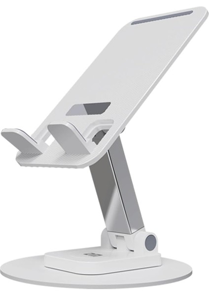 AD078 360 Derece Dönebilen Ayarlanabilir Tablet ve Telefon Tutucu Stand Beyaz