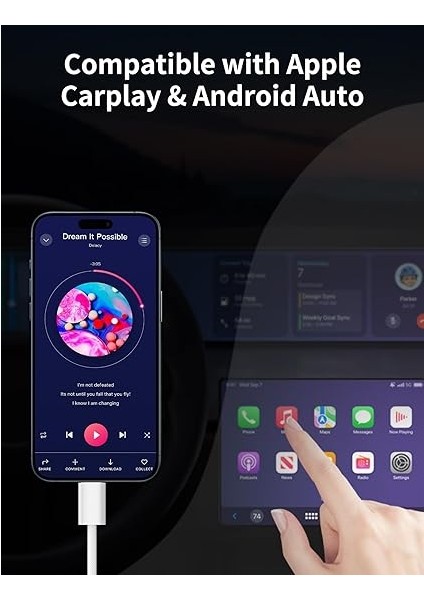 iPhone 16 15 Pro Max Plus Carplay Için USB C Kablosu, 18 W USB C Kablosu, Naylon Şarj Kablosu, Tip C Android Araç Kablosu, Samsung Galaxy A55 A35 A54 A34 A33 S24 S23 Z Flip6 Pixel 8A 9 Pro Için fiyatları