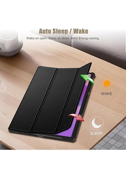 Lenovo Idea Tab Pro (TB373FU, TB375FC) 12,7 Inç 2025 Için Kılıf, Sert Ince Kılıf, Hafif Katlanır Kılıf, Lenovo Idea Tab Pro Tablet Kılıfı, Siyah modelleri
