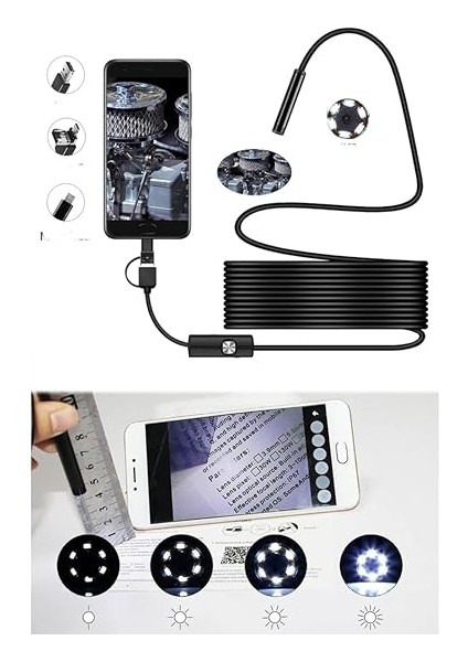 Endoskop Kamera Arama Motor Içi Su Geçirmez Aralara Girebilen Tesisat Kamerası (10 Metre) fiyatları