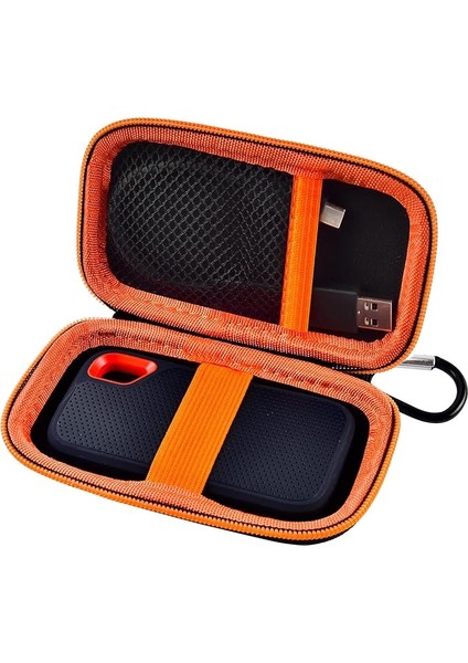 Kılıf Sandisk 1tb 2tb 500GB 4tb/pro Extreme Taşınabilir SSD Için, SDSSDE61/SDSSDE60/SDSSDE81/SDSSDE30/SDSSDE60 Için Harici Katı Hal Sabit Disk Depolama Tutucu (Yalnızca Kutu) (Turuncu)