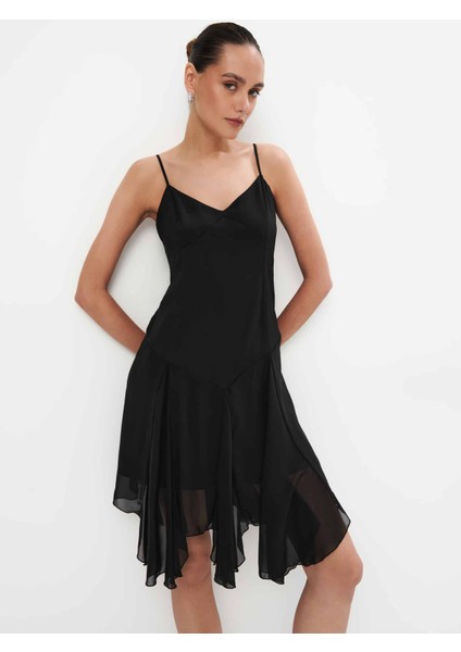 Alessi Straplez Askılı Regular Fit Siyah Renk Elbise fiyatları