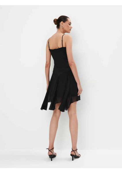 Alessi Straplez Askılı Regular Fit Siyah Renk Elbise fırsatları