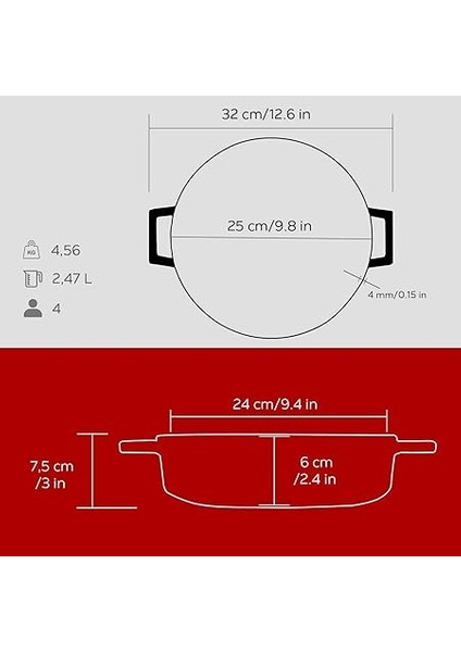 Döküm Çok Amaçlı Tencere Yuvarlak, 24 cm indirimleri