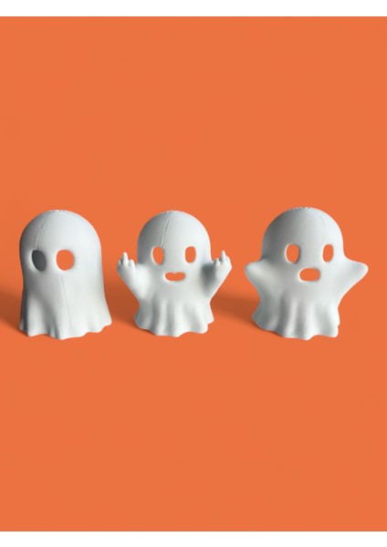 3’lü Tealightlı Hayalet Seti – Dekoratif Halloween Masa Süsü (Biyoplastik) 7 cm fiyatları