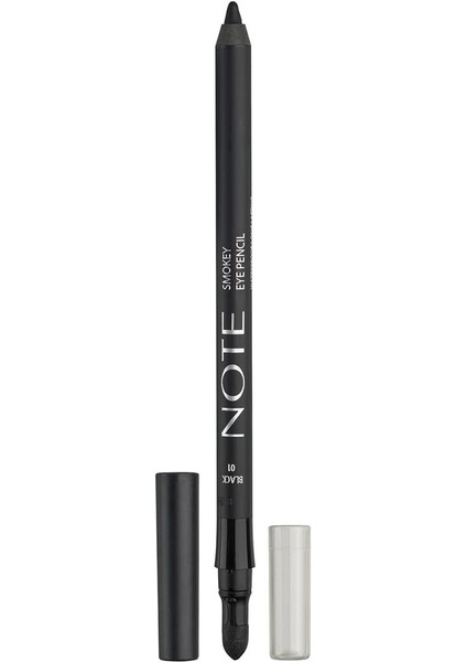 Smokey Eye Waterproof Aplikatörlü Göz Kalemi 01 Black, Siyah