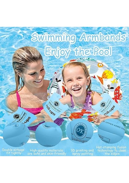 Için Yüzme Kollukları, 1 Yaşından Itibaren – 14 Yaş, 20 – 40 kg Ağırlığında, Çift Hava Yastığı, Yüzme Yardımcısı, Küçük Çocuklar, Yüzme Öğrenmek Için Havuz Kollukları fiyatları