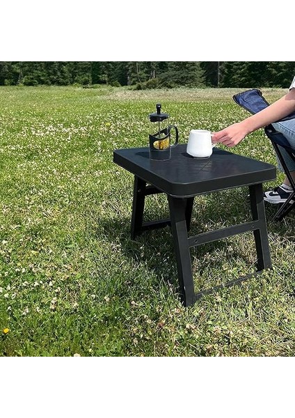 Katlanır Kamp Masası | Portatif ve Taşınabilir Piknik, Balkon, Bahçe, Plaj ve Mangal Masası – Katlanabilir Pratik Sehpa (Siyah, Küçük) fiyatları