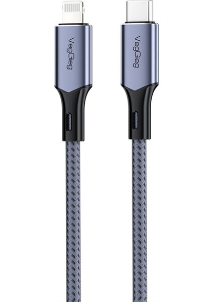 27W 3A USB Type-C To Lightning iPhone iPad Hızlı Şarj ve Data Kablosu 1.2 Metre