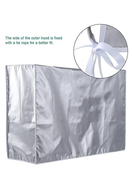 Mekan Klima Kapağı, Su Geçirmez Toz Geçirmez Klima Dış Ünite Koruma Kapağı Polyester Klima Kapağı, Gümüş (2p (80 * 26 * 57)) indirimleri