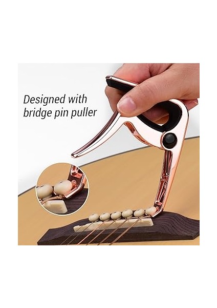 Kapo Tc-02 Çok Fonksiyonlu Gitar Çinko Alaşım Köprü Pin Çektirme Gitar Seçim Yuvası ile 3 Adet Gitar Akustik Elektro Gitar Bas Için Seçtikleri fırsatları