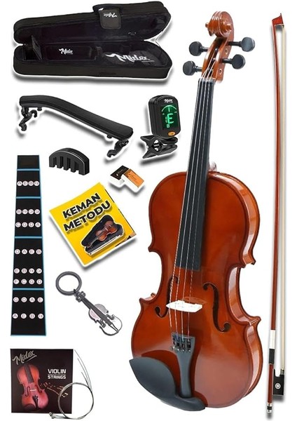 CVL-741-PAK Çocuk Kemanı 6-8 Yaş 1/4 (Yastık Tuner Susturucu Çanta Yay Yedek Tel Reçine)