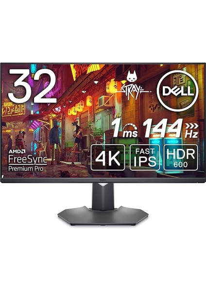 G3223Q 32 Inç 4K UHD (3840 x 2160) Oyun Monitörü, 144 Hz, Fast Ips, 1 Ms, Amd Freesync Premium Pro,%95 Dcı-P3, Hdr 600, Displayport, 2 x Hdmı, 3 x Usb, 3 Yıl Garanti, Ascent Gray