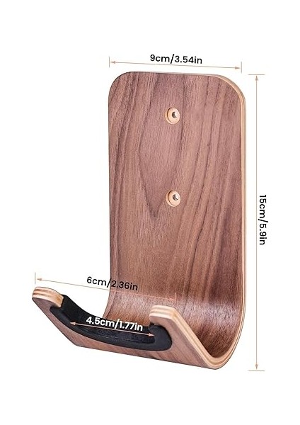 Gitar Tutucu Duvar Montajı,vidalı Gitar Ahşap Askı Kancası - Gitar Askı Kancası, Banjo Için Ahşap Duvar Montajı, Akustik Elektro Gitar, Mandolin, Ukulele fırsatları