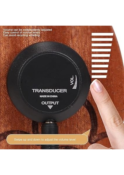 Mini Piezo Pikap Profesyonel Piezo Pikap Ayarlanabilir Hacim Akustik Klasik Halk Gitar Ukulele Keman Için Abs Malzeme fiyatları