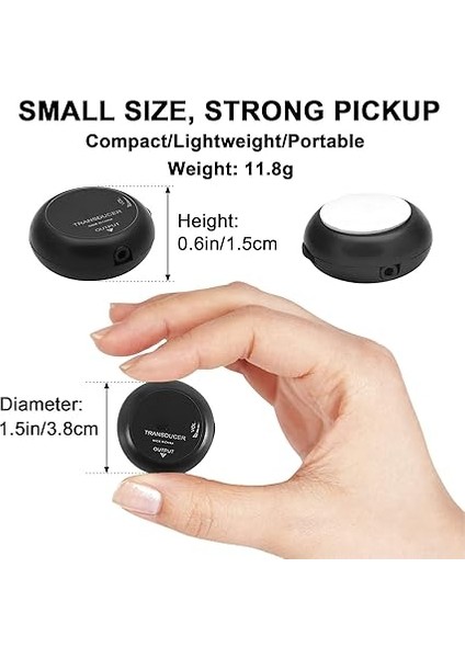 Mini Piezo Pikap Profesyonel Piezo Pikap Ayarlanabilir Hacim Akustik Klasik Halk Gitar Ukulele Keman Için Abs Malzeme indirimleri