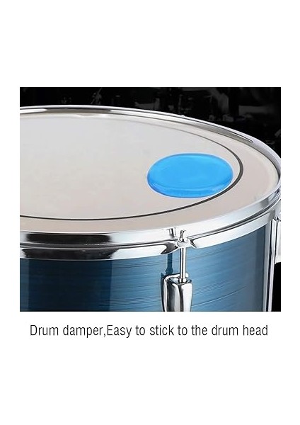 Adet Drum Damper Pad, Silikon Kendinden Yapışkanlı Davul Silencer Perküsyon Enstrüman Aksesuarı Davul Ton Kontrolü Için Mavi fiyatları