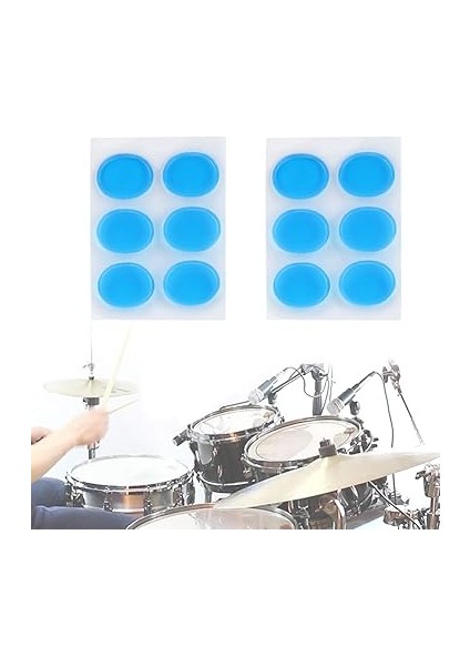Adet Drum Damper Pad, Silikon Kendinden Yapışkanlı Davul Silencer Perküsyon Enstrüman Aksesuarı Davul Ton Kontrolü Için Mavi fırsatları