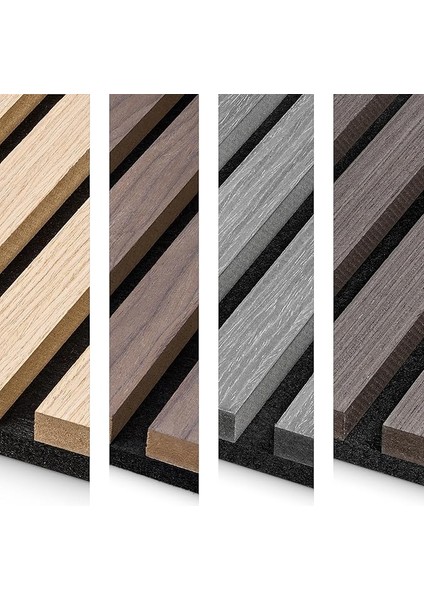 Akustik Paneller Ahşap Panel Desenli, Desenli Kutu (17 x 12 Cm) Meşe ve Ceviz Rengi Için