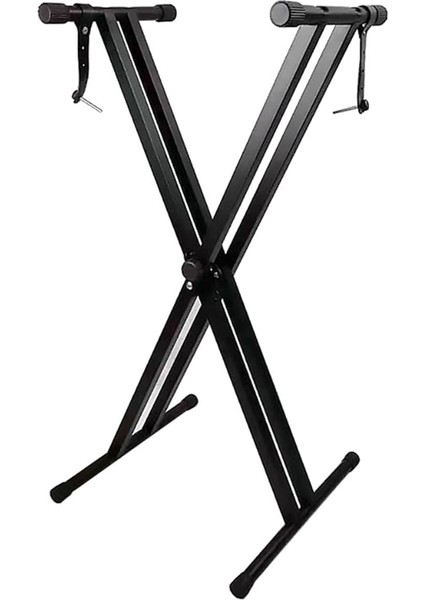 Evrensel Katlanır Piyano Klavye Standı Braketi Dijital Piyano Mıdı Klavye Için Kaymaz Kauçuk Kapaklı Çift x Tarzı Ağır Hizmet Tipi Metal Malzeme