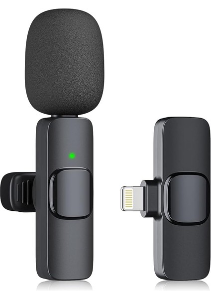 Profesyonel Kablosuz Yaka Mikrofonu iPhone Ipad, Plug-Play 2.4g Ultra Düşük Gecikme-Dahili Gürültü Azaltma Çip Yaka Mikrofon Röportaj, Podcast, Vlog, Youtube