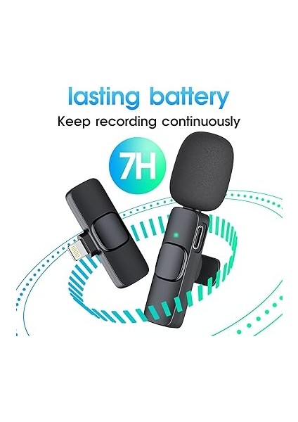 Profesyonel Kablosuz Yaka Mikrofonu iPhone Ipad, Plug-Play 2.4g Ultra Düşük Gecikme-Dahili Gürültü Azaltma Çip Yaka Mikrofon Röportaj, Podcast, Vlog, Youtube fırsatları