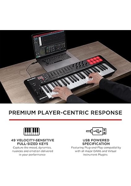 Oxygen 49 (Mkv) – 49 Tuşlu, Beat Pad, Aklıllı Akor, Akıllı Scale ve Arperggiator Özellikli Zengin Yazılım Paketli ile Gelen Mıdı Kontrolcü fiyatları
