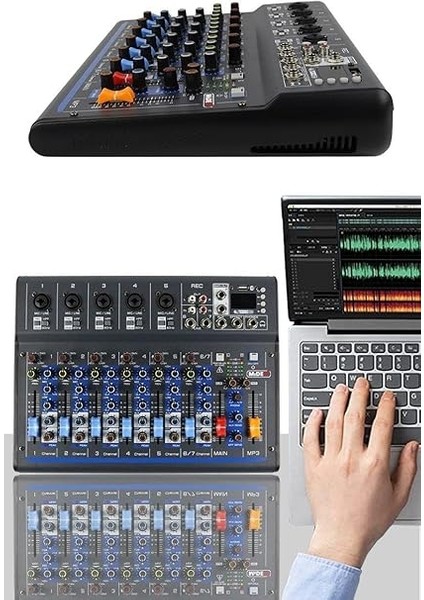 MDX-07FXU 7 Kanal Ses Mikseri Deck Mikser (Kayıt USB Efekt) fırsatları