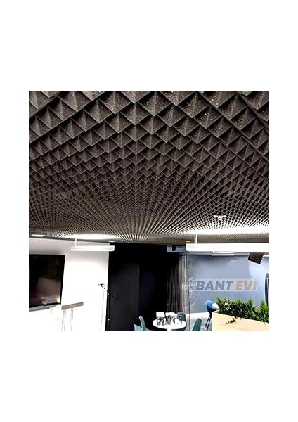 Evi Piramit Sünger 100X100CM Yapışkanlı Akustik Ses Yalıtım Süngeri 40MM fiyatları