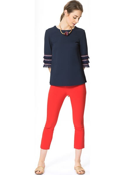 Kısa Paça Skinny Pantolon Kırmızı Y1722013_006 fiyatları