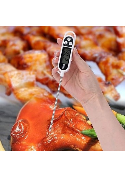 Dijital Gıda Termometresi Et Probu Barbekü Elektronik Ev Ölçüm Aleti Et ve Süt Pişirmek Için modelleri