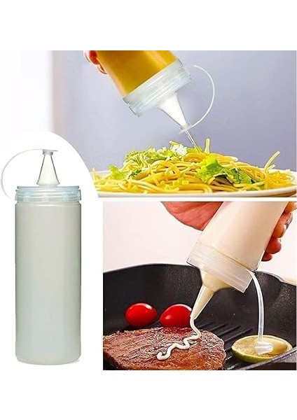 2 Adet Sos Şişesi 700 ml Plastik Yağlık Sirkelik Ketçap Mayonez Sızdırmaz Sosluk Yağdanlık fırsatları