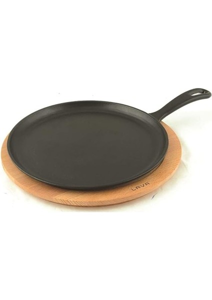 Döküm Krep / Pizza / Pancake Tavası, Yuvarlak Metal Saplı 26CM Siyah fırsatları