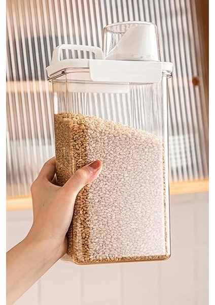 Mor Life 1 Adet Sızdırmaz Depolama Erzak Bakliyat Saklama Kabı- Ölçekli Kapak 2300 ml Etiket Hediyeli fiyatları