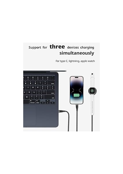 100W Destekli 5'i 1 Arada Naylon Örgülü Kablo, Çoklu Şarj Kablosu USB A/c Tipi C/yıldırım/manyetik Saat, Iphone, Ipad, Macbook, Galaxy ile Uyumlu fiyatları