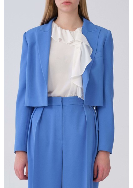 Kısa Kadın Ceket Mavi Y2116032_036