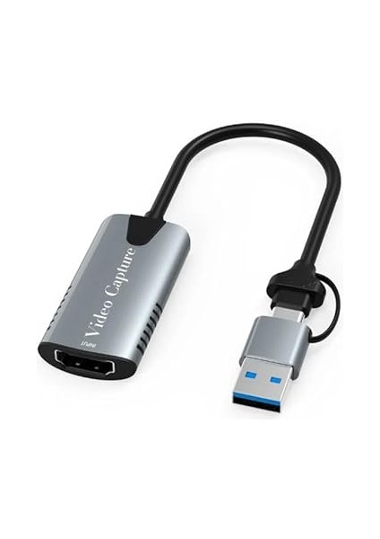 Type-C To USB 2in1 Video Capture Yakalama Kartı Uçlu HDMI To Type-C Pc Bilgisayar Video Adaptör Çevirici (Hdmı Aktarma Için Kullanılmaz) fiyatları