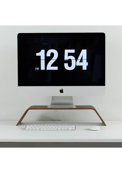 Wood Dayanıklı Ağaç Monitör Ayağı ve Yükseltici Bilgisayar Standı (Ceviz) modelleri