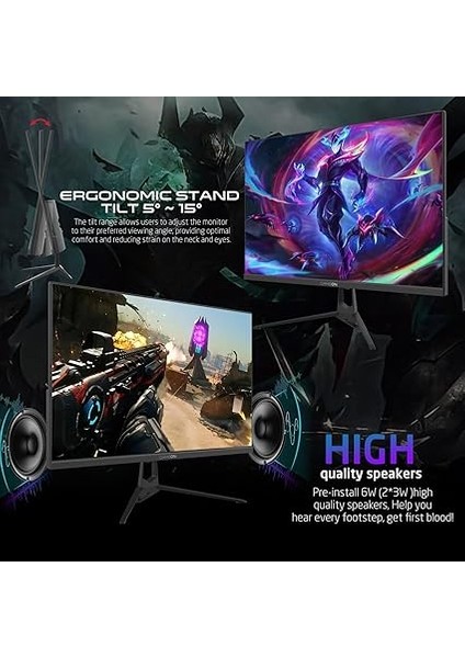 GOES27FHD120IPS 27" Fhd, 120Hz, Mprt 0.5ms, HDMI 2.1, Ps5 Destekli Çerçevesiz IPS Siyah Oyuncu Monitörü modelleri