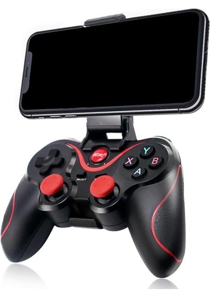 Evrensel Wireless Gamepad, USB Kablosuz Bluetooth 5.0 Joystick Tv Box Konsol Oyun Kumandası, Android Ios Cep Telefonu Tutucu Için X3