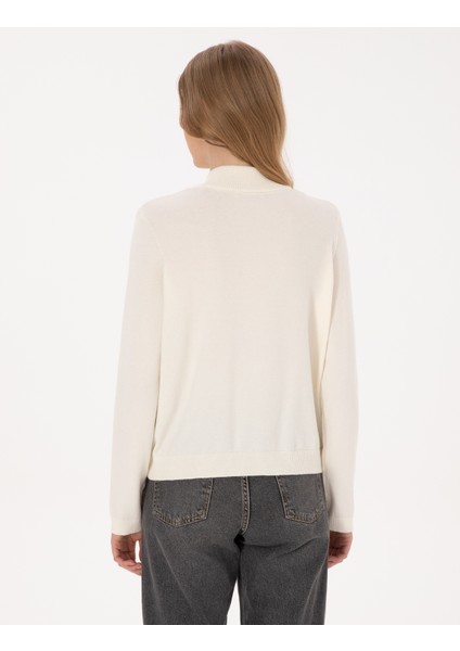 Kadın Ekru Slim Fit Kazak 50317114-VR019 indirimleri